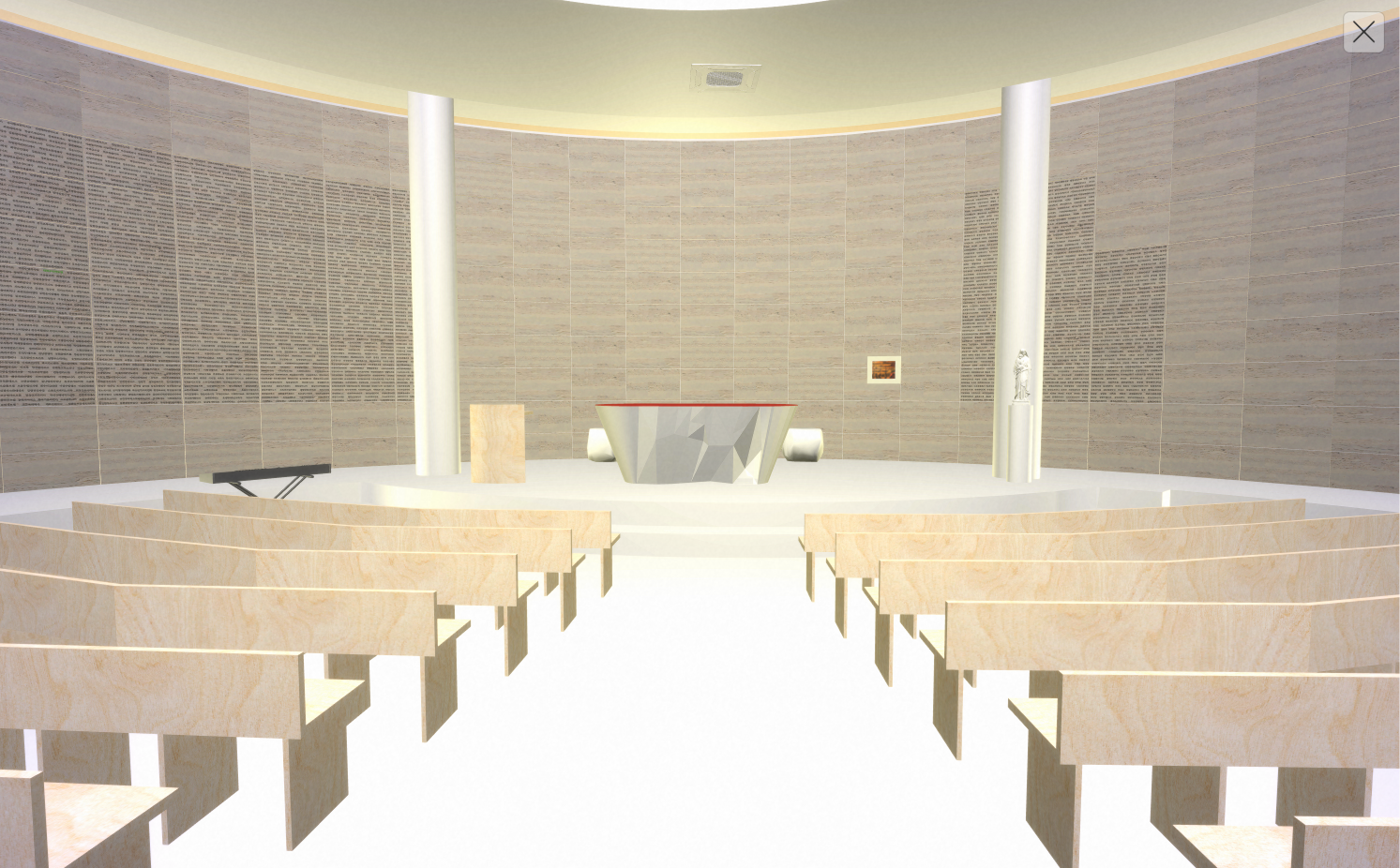 Wall Of Remembrance 3D chapel overview